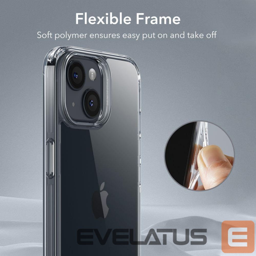 Nugarėlės dėklai ESR ESR Ice Shield iPhone 15 Plus Case - Clear