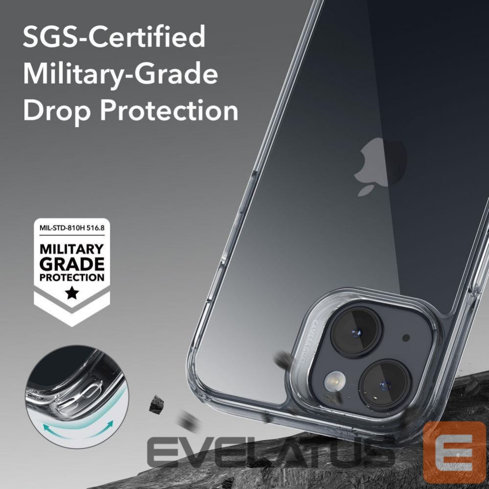 Nugarėlės dėklai ESR ESR Ice Shield iPhone 15 Plus Case - Clear