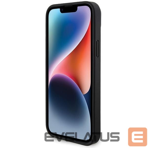 Nugarėlės dėklai BMW BMW Leather Carbon case for iPhone 15 Plus - black