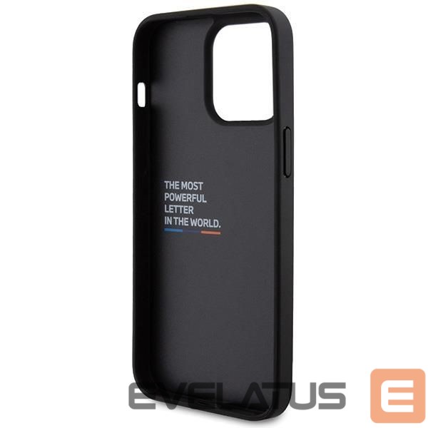Nugarėlės dėklai BMW BMW Leather Carbon case for iPhone 15 Pro Max - black