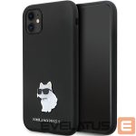 Nugarėlės dėklai Karl Lagerfeld  Karl Lagerfeld KLHCN61SMHCNPK case for iPhone 11 / Xr - black Silicone C Metal Pin 