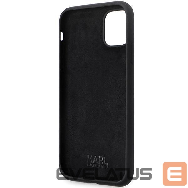 Nugarėlės dėklai Karl Lagerfeld Karl Lagerfeld KLHCN61SMHCNPK case for iPhone 11 / Xr - black Silicone C Metal Pin