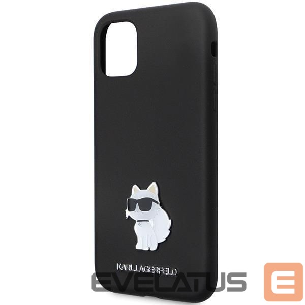 Nugarėlės dėklai Karl Lagerfeld Karl Lagerfeld KLHCN61SMHCNPK case for iPhone 11 / Xr - black Silicone C Metal Pin
