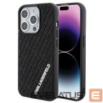 Nugarėlės dėklai Karl Lagerfeld  Karl Lagerfeld 3D Rubber Multi Logo case for iPhone 15 Pro - black 