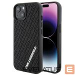 Nugarėlės dėklai Karl Lagerfeld  Karl Lagerfeld 3D Rubber Multi Logo case for iPhone 15 - black 