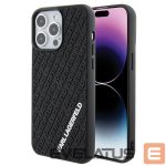 Nugarėlės dėklai Karl Lagerfeld  Karl Lagerfeld 3D Rubber Multi Logo case for iPhone 15 Pro Max - black 