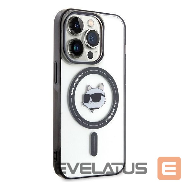 Nugarėlės dėklai Karl Lagerfeld Karl Lagerfeld IML Choupette's Head MagSafe case for iPhone 15 Pro - transparent