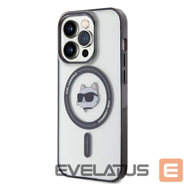 Nugarėlės dėklai Karl Lagerfeld Karl Lagerfeld IML Choupette's Head MagSafe case for iPhone 15 Pro - transparent