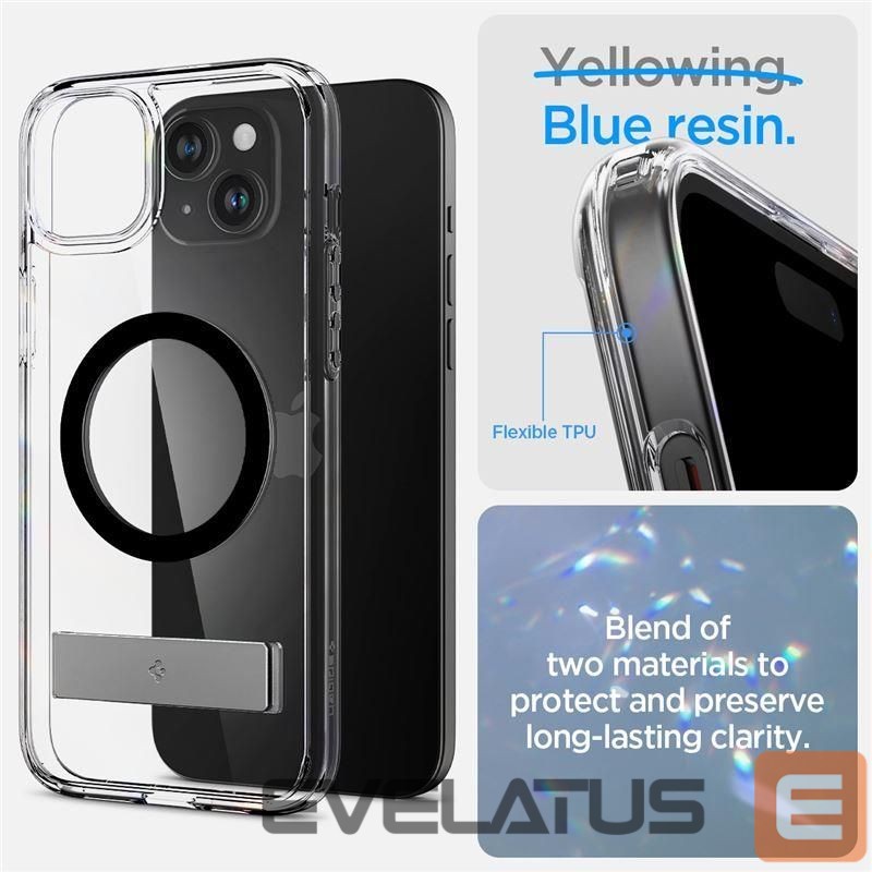 Nugarėlės dėklai Spigen Transparent || Black