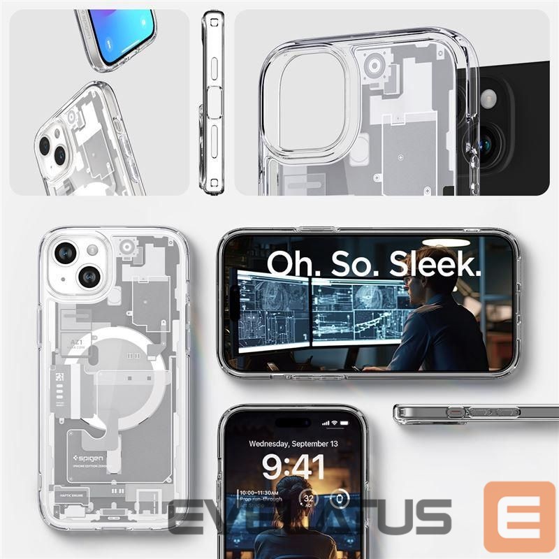 Nugarėlės dėklai Spigen Transparent || White