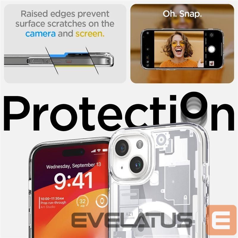 Nugarėlės dėklai Spigen Transparent || White