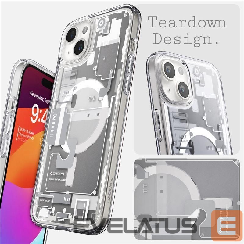 Nugarėlės dėklai Spigen Transparent || White