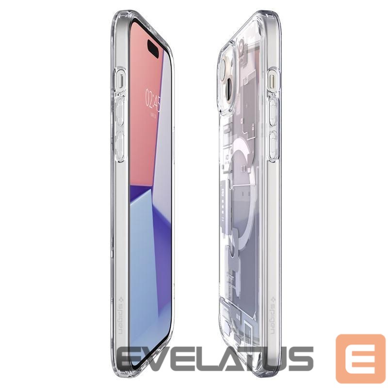Nugarėlės dėklai Spigen Transparent || White