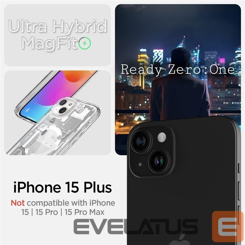 Nugarėlės dėklai Spigen Transparent || White
