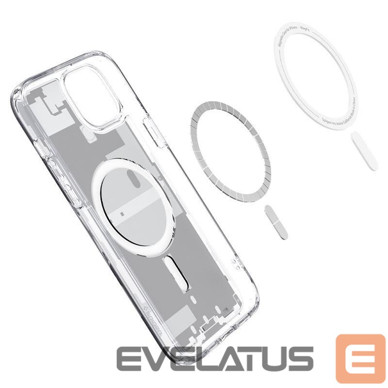 Nugarėlės dėklai Spigen Transparent || White