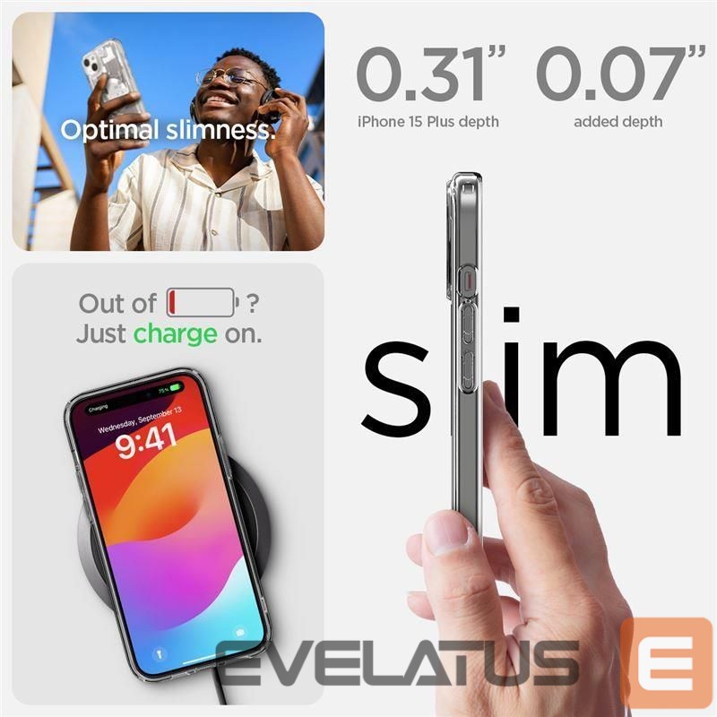 Nugarėlės dėklai Spigen Transparent || White