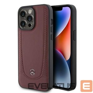 Nugarėlės dėklai Mercedes-Benz  Mercedes MEHCP15LARMRE iPhone 15 Pro 6.1" red/red hardcase Leather Urban Bengale 