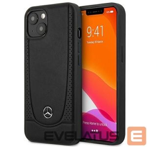 Nugarėlės dėklai Mercedes-Benz  Mercedes MEHCP15MARMBK iPhone 15 Plus 6.7" black/black hardcase Leather Urban 
