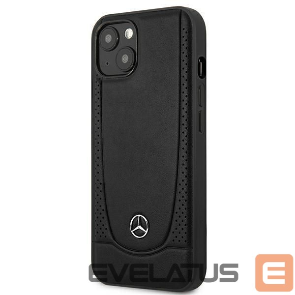 Nugarėlės dėklai Mercedes-Benz Mercedes MEHCP15MARMBK iPhone 15 Plus 6.7" black/black hardcase Leather Urban