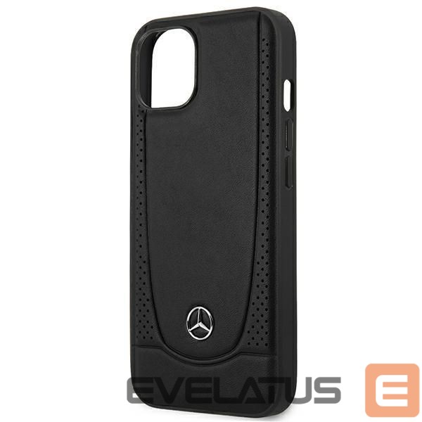 Nugarėlės dėklai Mercedes-Benz Mercedes MEHCP15MARMBK iPhone 15 Plus 6.7" black/black hardcase Leather Urban