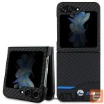 Nugarėlės dėklai BMW  BMW Leather Carbon case for Samsung Galaxy Z Flip 5 - black 