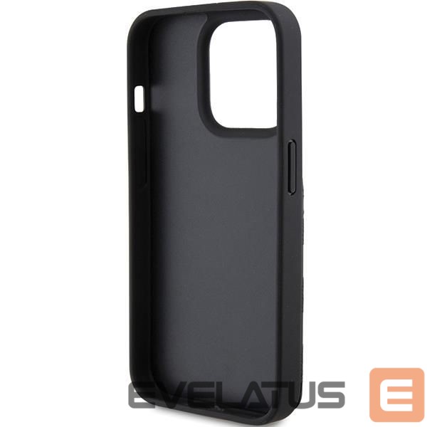 Nugarėlės dėklai Karl Lagerfeld Karl Lagerfeld Saffiano Cardslots and Stand Monogram Ikonik Patch case for iPhone 15 Pro - black