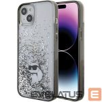 Nugarėlės dėklai Karl Lagerfeld  Karl Lagerfeld Liquid Glitter Choupette case for iPhone 15 Plus - transparent 