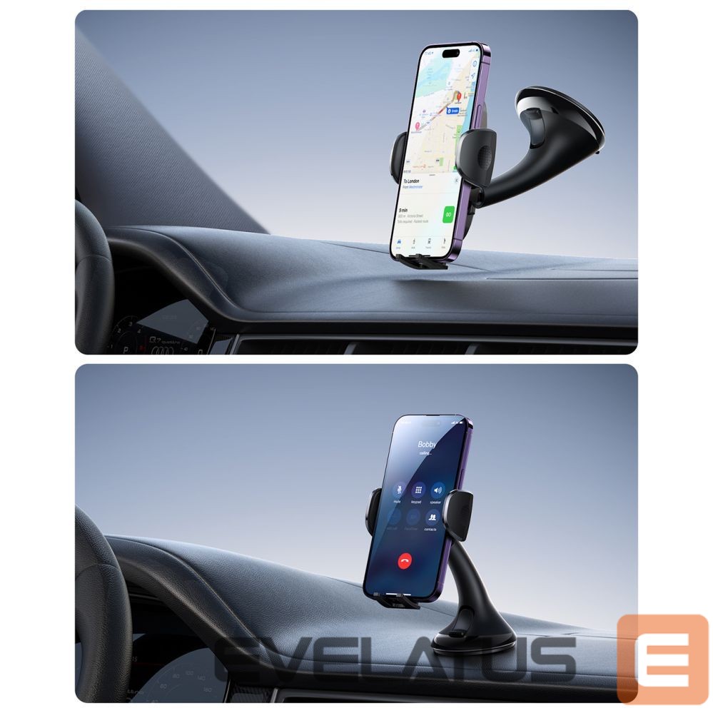 Automatinis laikiklis Joyroom Joyroom JR-ZS259 mechanical car holder universal for phone on cockpit / window - black