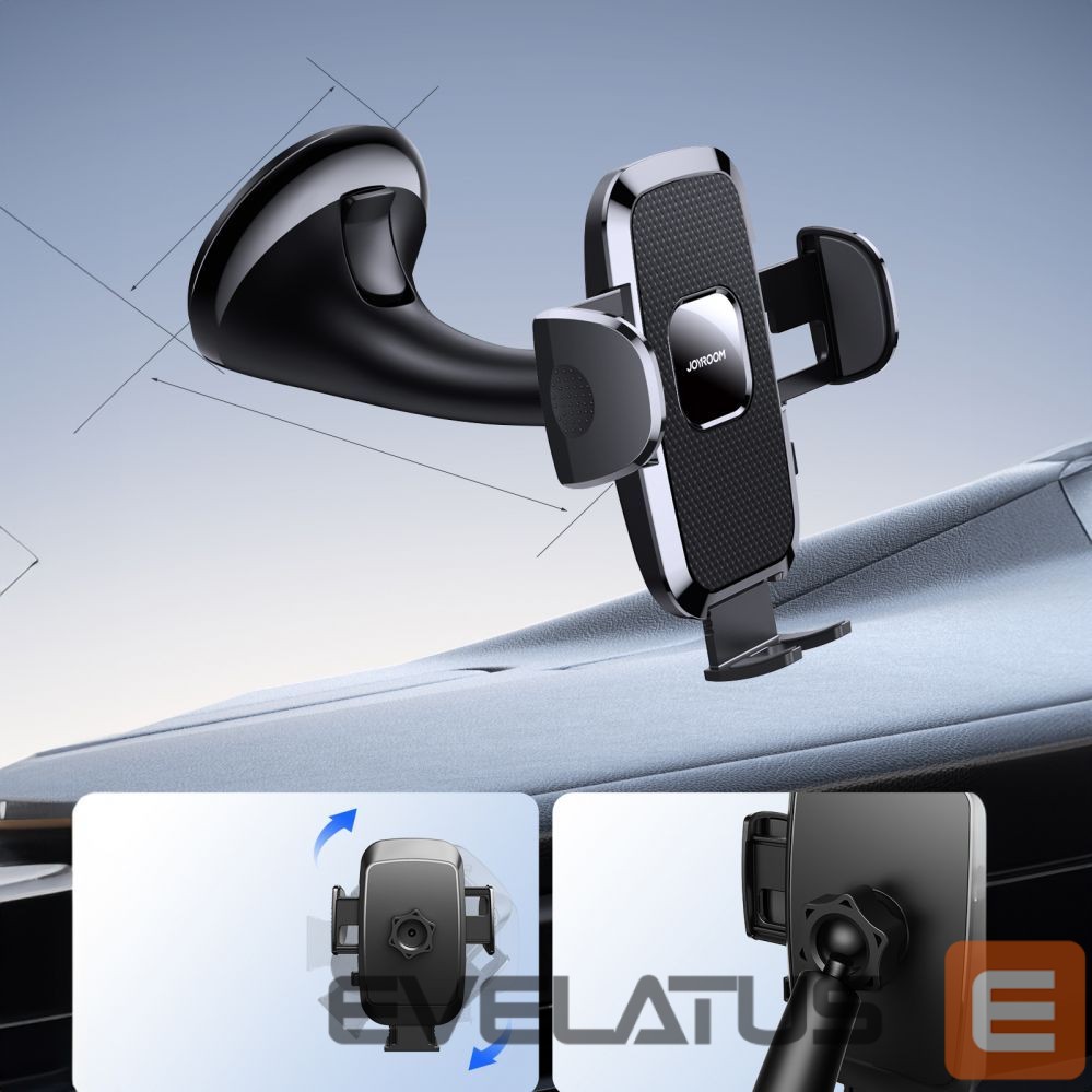 Automatinis laikiklis Joyroom Joyroom JR-ZS259 mechanical car holder universal for phone on cockpit / window - black