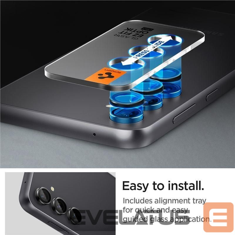 Nugarėlės dėklai Spigen Spigen Glas.tR EZ Fit Optik Camera Protector for Samsung Galaxy S23 FE - Black 2 pcs.
