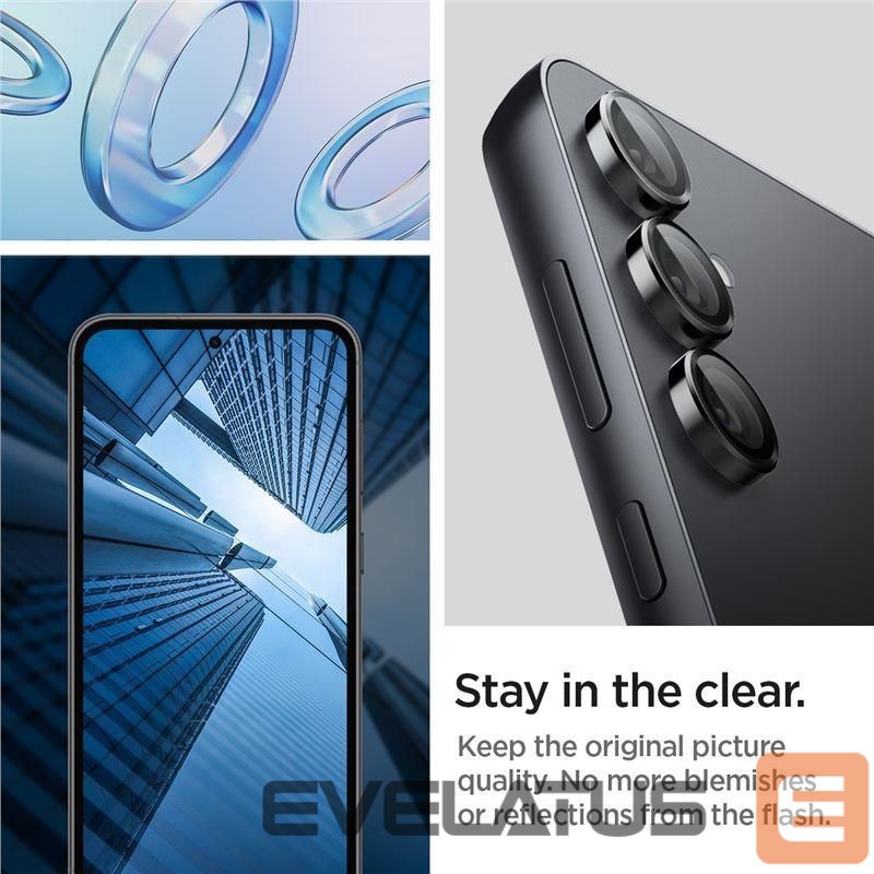 Nugarėlės dėklai Spigen Spigen Glas.tR EZ Fit Optik Camera Protector for Samsung Galaxy S23 FE - Black 2 pcs.