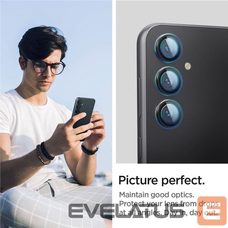 Nugarėlės dėklai Spigen Spigen Glas.tR EZ Fit Optik Camera Protector for Samsung Galaxy S23 FE - Black 2 pcs.