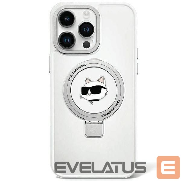 Nugarėlės dėklai Karl Lagerfeld Karl Lagerfeld KLHMP15MHMRSCHH iPhone 15 Plus 6.7" white/white hardcase Ring Stand Choupette Head MagSafe