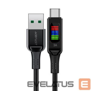Kabelis Acefast  Acefast C7-04 USB-A USB-C 60W 1.2m cable with display - black 