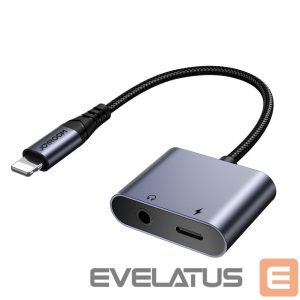 Adapteriai Joyroom  Joyroom SY-L01 Lightning to Lightning / 3.5 mm mini jack DAC adapter 2in1 - black 