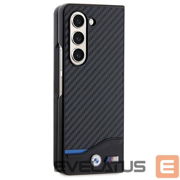 Nugarėlės dėklai BMW BMW Leather Carbon case for Samsung Galaxy Z Fold 5 - black
