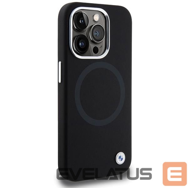Nugarėlės dėklai BMW BMW Signature Liquid Silicone MagSafe case for iPhone 15 Pro Max - black