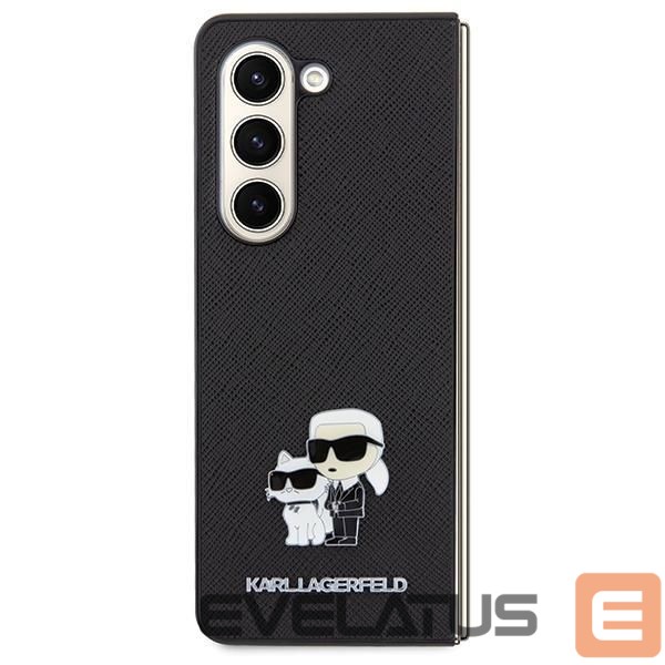 Nugarėlės dėklai Karl Lagerfeld Karl Lagerfeld Saffiano Karl&Choupette Pin case for Samsung Galaxy Z Fold 5 - black