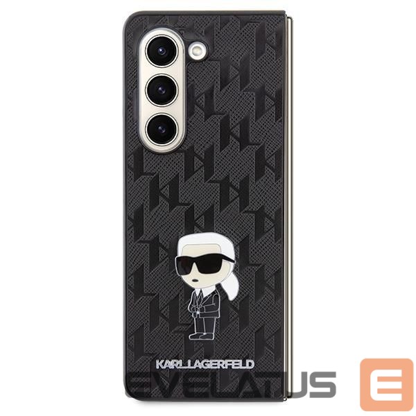 Nugarėlės dėklai Karl Lagerfeld Karl Lagerfeld Saffiano Monogram Ikonik Pin case for Samsung Galaxy Z Fold 5 - black