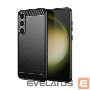 Nugarėlės dėklai Hurtel  Case for Carbon Case Samsung Galaxy S24+ flexible silicone carbon cover - black 