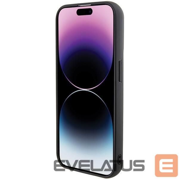Nugarėlės dėklai Karl Lagerfeld Karl Lagerfeld Gripstand Saffiano Karl&Choupette Pins case for iPhone 15 Pro Max - black