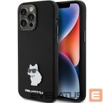 Nugarėlės dėklai Karl Lagerfeld  Karl Lagerfeld Silicone Choupette Metal Pin case for iPhone 15 Pro Max - black 