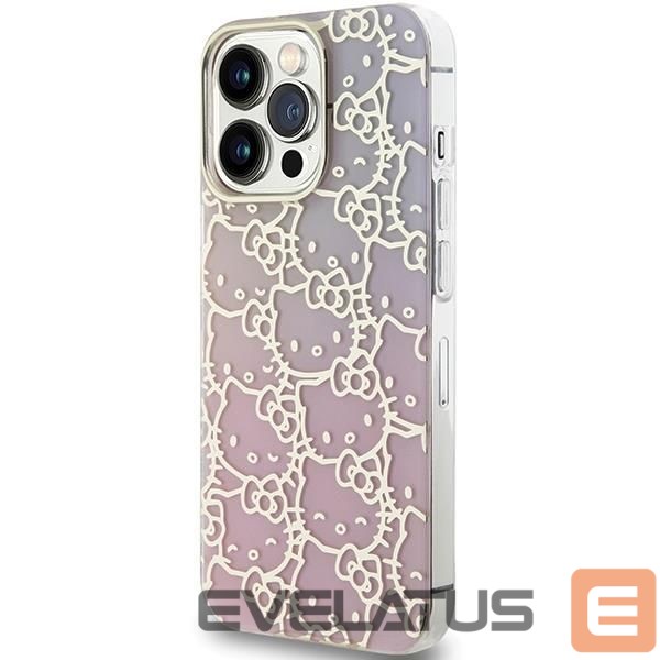 Nugarėlės dėklai Hello Kitty Hello Kitty IML Gradient Electrop Crowded Kitty Head Case for iPhone 14 Pro Max - Pink