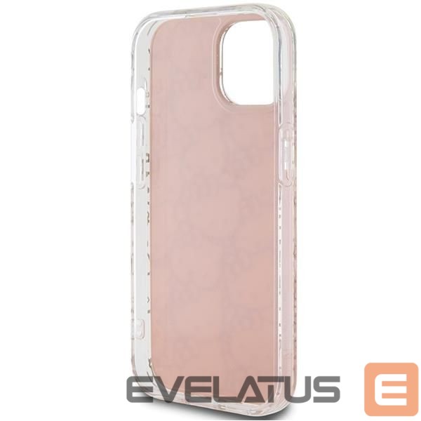 Nugarėlės dėklai Hello Kitty Hello Kitty IML Gradient Electrop Crowded Kitty Head case for iPhone 15 - pink