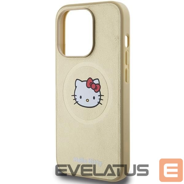 Nugarėlės dėklai Hello Kitty Hello Kitty Leather Kitty Head MagSafe case for iPhone 13 Pro Max - gold