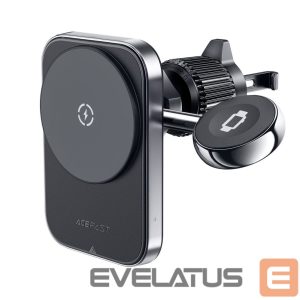 Adapteriai Acefast  Acefast D18 car holder with MagSafe / Qi inductive charger + USB-A USB-C cable - black 