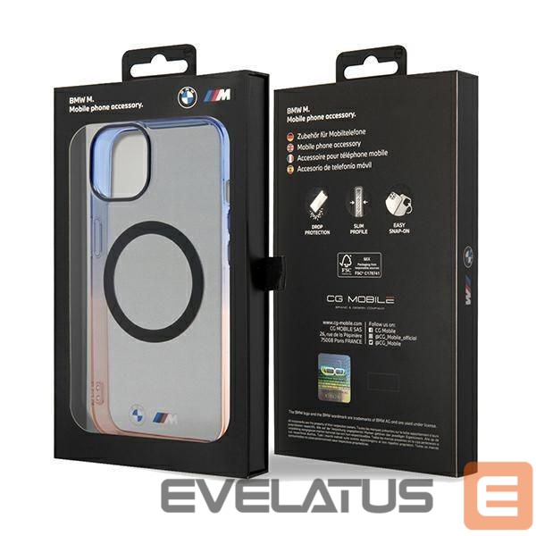Nugarėlės dėklai BMW BMW Gradient Bumper MagSafe Case for iPhone 15 Plus / 14 Plus - Gray