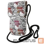 Nugarėlės dėklai Hello Kitty  Hello Kitty Leather Tags Graffiti Cord bag - beige 