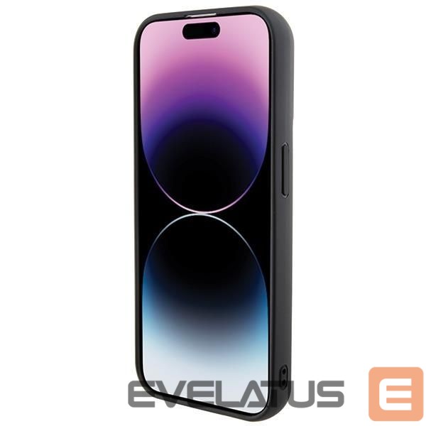 Nugarėlės dėklai Karl Lagerfeld Karl Lagerfeld Gripstand Saffiano Karl&Choupette Pins case for iPhone 14 Pro - black