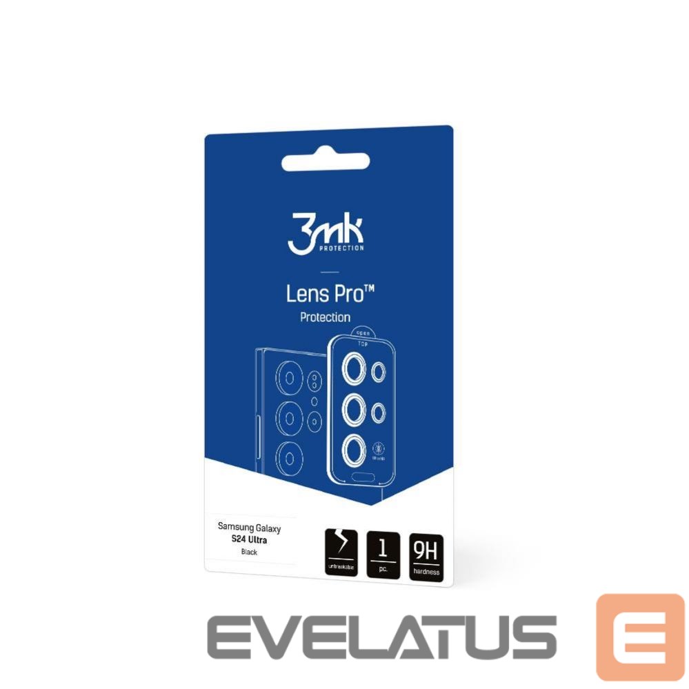 Apsauginiai stiklai 3MK 3mk Lens Protection Pro Camera Cover for Samsung Galaxy S24 Ultra - Black